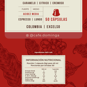 Cápsulas de Café Colombia (Pack x50) – Compatibles con Nespresso®