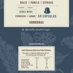 Cápsulas de Café Honduras (Pack x50) – Compatibles con Nespresso®